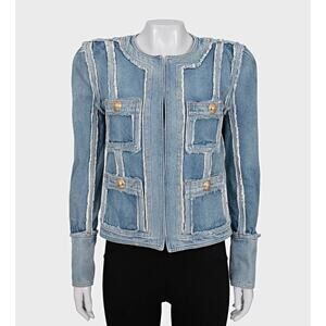 Balmain Raw-Edge Denim Jacket - Size FR38 / M